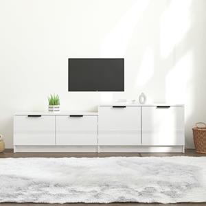 VidaXL Tv-meubel 158,5x36x45 cm bewerkt hout hoogglans wit