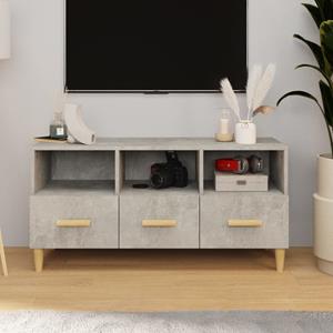 VidaXL Tv-meubel 102x36x50 cm bewerkt hout betongrijs
