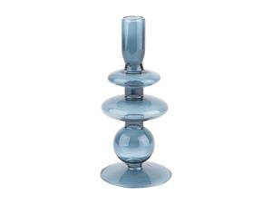 Present Time Glazen Kandelaar Glass Art Rings, Blauw (Medium)