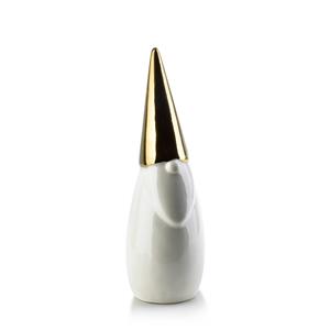 CASA DI ELTURO Decoratief Beeld Kerstman Goud - Wit - H19cm