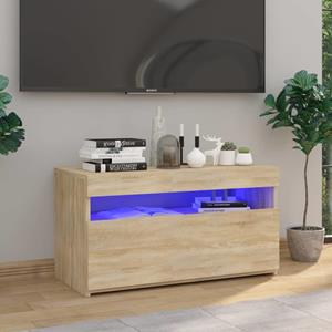 vidaXL TV-Schrank mit LED-Leuchten Sonoma-Eiche 75x35x40 cm 