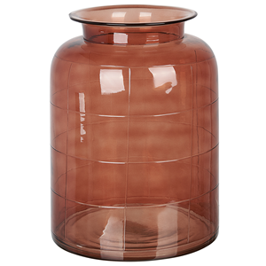 Beliani - Blumenvase Glas braun 35 cm Tischdeko Zylinderform Rund Boho Modern Vindaloo - Braun