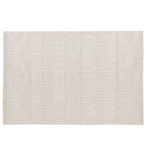 BELIANI Wollen vloerkleed 140 x 200 cm lichtbeige LAPSEKI