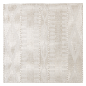 Beliani - Teppich Wolle beige mit geometrischem Muster quadratisch 200x200 cm Boho Lapseki - Beige