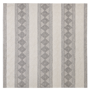 beliani Teppich Wolle beige/grau mit geometrischem Muster quadratisch 200x200 cm Bozova - Beige