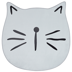 BELIANI Kinderdeken Kattenprint ⌀ 100 cm Grijs KITTY