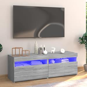 vidaXL TV-Schrank mit LED-Leuchten Grau Sonoma 120x35x40 cm 