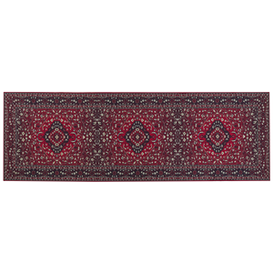Beliani - Teppich Läufer rot orientalisches Muster rutschfest 80 x 240 cm Vintage Vadkadam - Rot