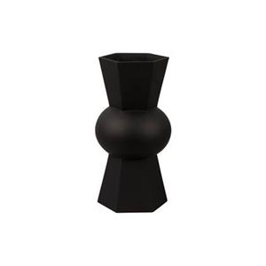 Present time Vase Geo Count polyresin black