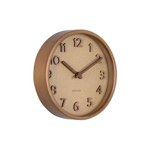 Karlsson Wall clock Pure wood grain small sand brown