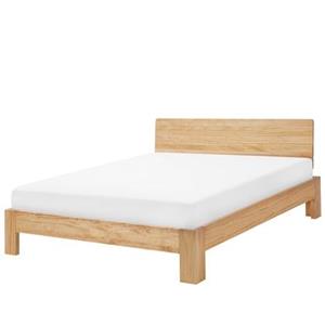 Beliani ROYAN Bed lichte houtkleur 160x200