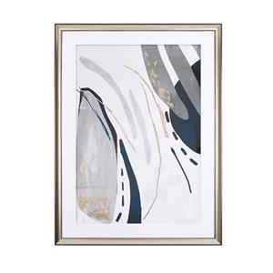 Beliani - Moderne, rechteckige Wanddekoration grau Passepartout 60 x 80 cm Hidmo - Grau