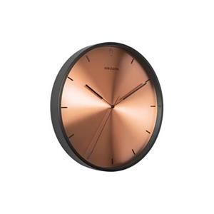 Karlsson Wall clock Finesse copper dial, black case