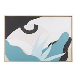 beliani Wandbild 93x63 cm bunt Passepartout Abstrakt Papierdruck in Schwarz/Blau Fornea - Bunt