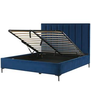 Beliani SEZANNE Bed blauw 140x200