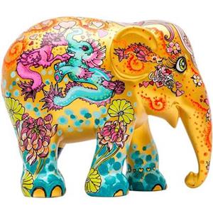 Elephant Parade Stay Gold - Handgemaakt Olifantenstandbeeld - 30 cm