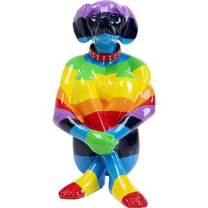 Kare Design Deco Object Sitting Dog Rainbow 80 cm