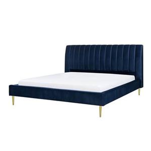 Beliani MARVILLE Bed blauw 180x200