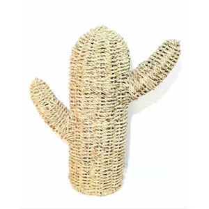 Fine Asianliving Handgevlochten Jute Cactus Decoratie 50x50cm