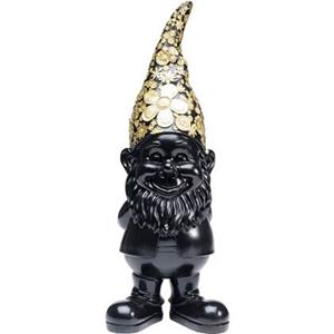 Kare Design Decofiguur Gnome Standing Black Gold 61cm