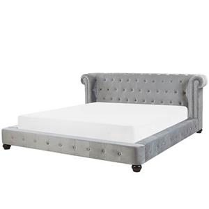 Beliani CAVAILLON Bed grijs 180x200