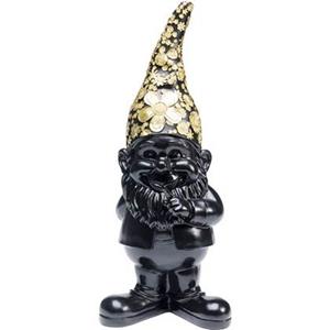 Kare Design Decofiguur Gnome Standing Black Gold 46cm