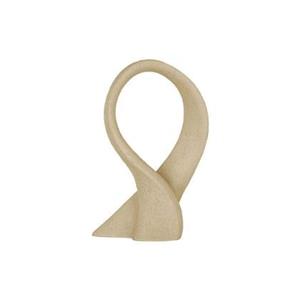 Light & Living present time - Statue Abstract Art Bow polyresin sand brown