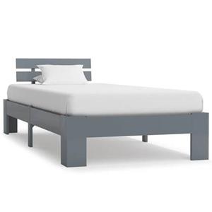 VidaXL Bedframe massief grenenhout grijs 90x200 cm