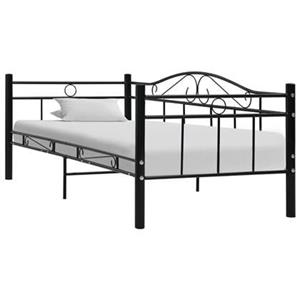 vidaXL Tagesbett-Rahmen Schwarz Metall 90×200 cm 