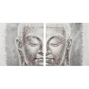 Fine Asianliving Boeddha Schilderij Wanddecoratie 3D Metal Foil