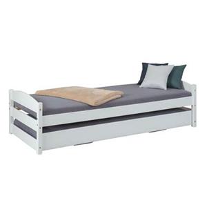 ebuy24 Bett »Vicki Bett 90x200 cm mit extra Bett weiss lackiert«
