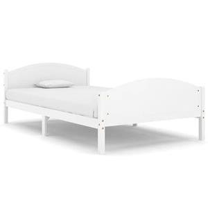 VidaXL Bedframe massief grenenhout wit 120x200 cm