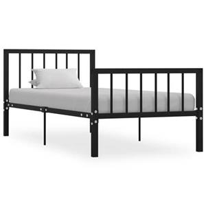 VidaXL Bedframe metaal zwart 90x200 cm