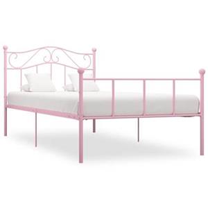 VidaXL Bedframe metaal roze 90x200 cm
