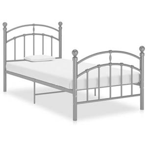 VidaXL Bedframe metaal grijs 90x200 cm