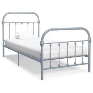 VidaXL Bedframe metaal grijs 100x200 cm