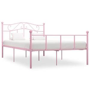 VidaXL Bedframe metaal roze 120x200 cm