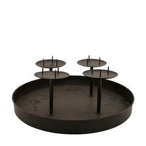 Dijk Natural Collections Candle holder metal 38.2x14.5cm - Zwart