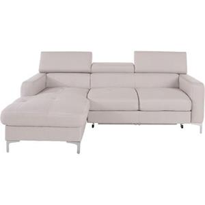 COTTA Polstergarnitur, (Set), Set: bestehend aus Ecksofa und Hocker, Ecksofa inklusive Kopfteilverstellung, wahlweise mit Bettfunktion