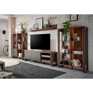 Home affaire Wandmeubel Detroit set 1 in een trendy industriële look (set, 4 stuks)