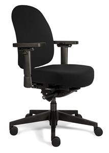 24Designs Therapod X Compact Bureaustoel - Wolvilt Fenice 651 Zwart