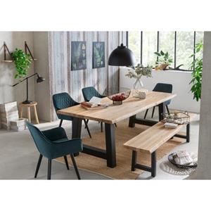 Home affaire Eettafel TRISTAN massief balkeik geolied in boomstam-look