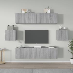 vidaXL 6-tlg. TV-Schrank-Set Grau Sonoma Holzwerkstoff 