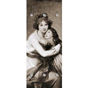 queence Garderobenleiste "Mutter und Kind", mit 6 Haken, 50 x 120 cm