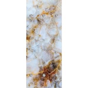 queence Garderobenleiste "Muster marmoriert", mit 6 Haken, 50 x 120 cm