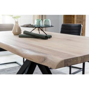 Home affaire Eettafel Tristan natur met echte boomrand