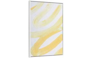 Kave Home Lien, Schilderij lien in geel-wit 50 x 70 cm