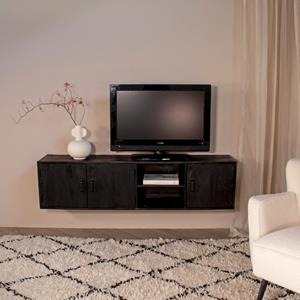 Giga Meubel Zwevend Tv-meubel Zen Zwart Brushed 160cm - 