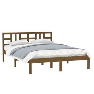 vidaXL Bettgestell »Massivholzbett Honigbraun 120x190 cm 4FT Small Doppelbett Bett Bettgestell Bettrahmen«