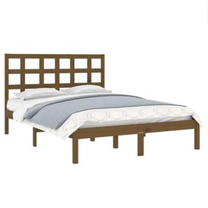 vidaxl Bedframe massief hout honingbruin 160x200 cm